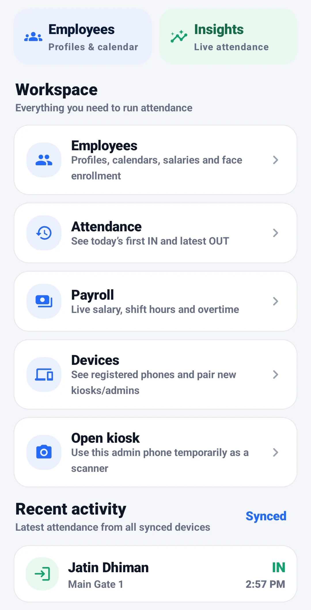 Live attendance